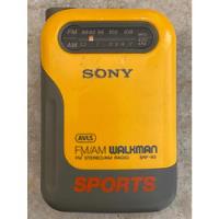 Walkman Sony Sport Amarelo Portátil Rádio Antigo Usado comprar usado  Brasil 